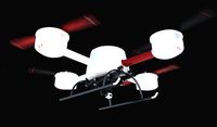 Drone Quadrocopter With Camera Rigged