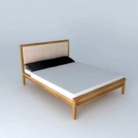 Kingsize double bed with bedding