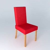Chair cover MARGAUX red linen washed houses of the world