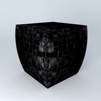 ARTY black pouf houses the world
