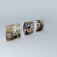 3 DOUDOU canvases houses the world