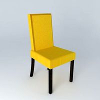 Yellow chair cover MARGAUX houses the world