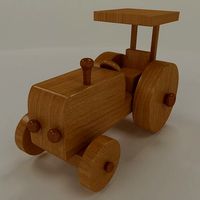 wooden toy tractor