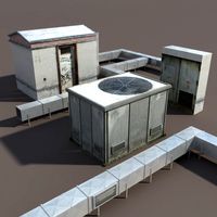 Roof Elements Low Poly 3d Model 3D Model