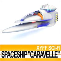 Xyff Sci-Fi Spaceship Caravelle T25X12