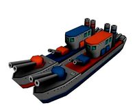 boat low-poly for games mobile