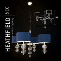 Heathfield ALETTE CHANDELIER NICKEL OPAL JADE