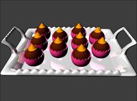 3D Cup Cake Deserts