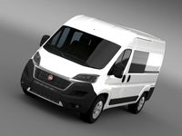 Fiat Ducato Combi Van 2015 3D Model