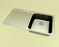 Stainless steel sink 3D Model