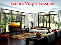 living room V-ray Interior scene