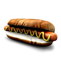 Hotdog with mustard