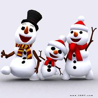 3DRT-Crazy dancing snowmen