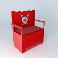 Blanket chest child red CHEVALIER houses the world