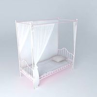 Pink canopy bed child EGLANTINE Houses of the world