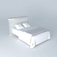 White 140cm headboard PRINCETON houses the world