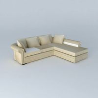 PLAZZA natural linen sofa corner Maisons du monde