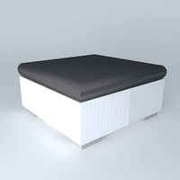 Pouf White ANTIBES houses the world