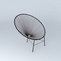 Armchair black COPACABANA houses the world