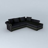 PLAZZA gray velor couch angle Maisons du monde