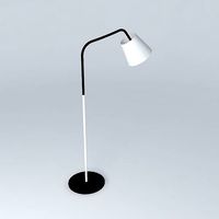 Black metal reading lamp