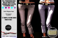Female Rolled cuff capri jeans