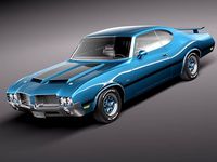 Oldsmobile Cutlass 442 1971 3D Model