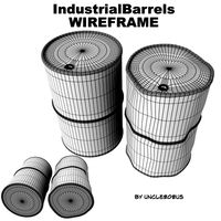 Industrial Barrels FBX and OBJ