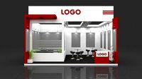 Exhibition Booth 3D Model 6 mtr x 6 mtr