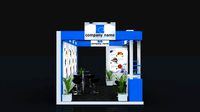Exhibition Booth 3D Model 6 mtr x 3 mtr