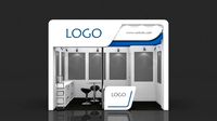 Exhibition Booth 3D Model 4 mtr x 3 mtr