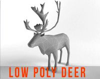Christmas Deer Elk Moose Mammal Raindeer Animal Low Poly