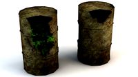 Broken Low Poly Barrels