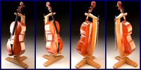 Violon Cello with bow and stand