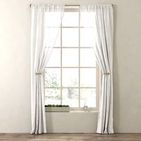 METALLIC SHEER LINEN DRAPERY PANEL
