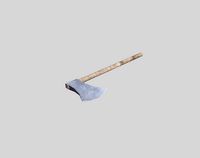 low poly medieval axe 2