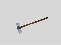 low poly war hammer