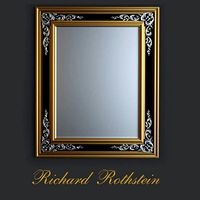Engraved Mirror with Antiqued Glass