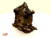 Scanned Stone Stupa Building