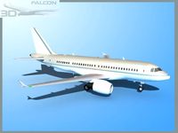 Falcon3D A319 Corporate 3D Model