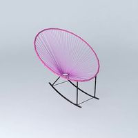 Rocking chair COPACABANA pink houses the world