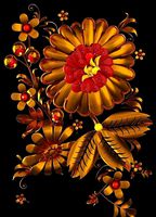 Khokhloma Russian pattern