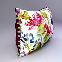 Voyage Cushion - Thistles -Pom Pom Pillow