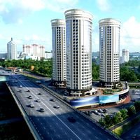 City detailed 3d scene