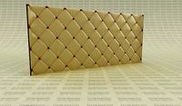 Modern Leather Tufted Bed Backboard