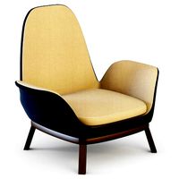 Contemporary fireside chair EVEN