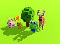 Pixel Animals Low Poly