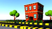 Low Poly 3D Building