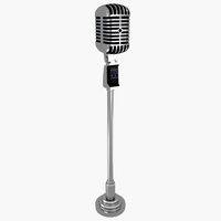 Vintage Microphone With Stant