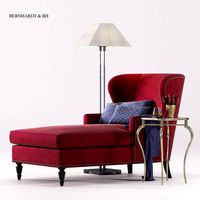 BERNHARDT Nadine Chaise and RH lamp